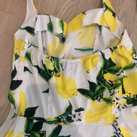 Hearts & Roses halter swing dress, lemon print, size 4 - Picture 7 of 9